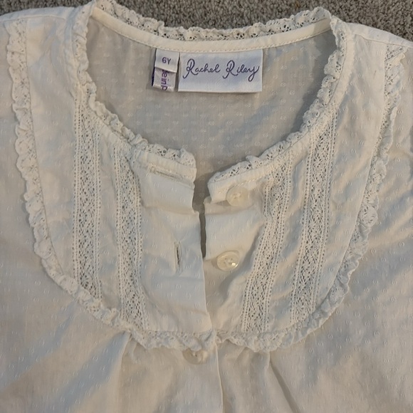 Rachel Riley Lace Trimmed White Sleeveless Top size 6Y - Picture 6 of 8